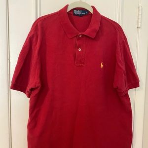 Men's Polo Ralph Lauren Red Vintage Short Sleeve Large